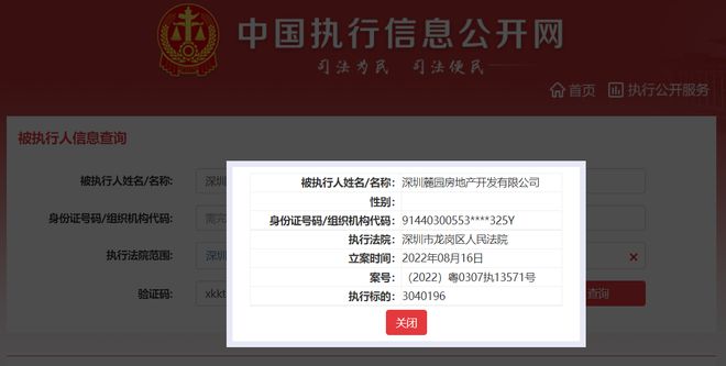 頤安集團旗下麓園地產(chǎn)被列為被執(zhí)行人，執(zhí)行標(biāo)的304萬元，涉及投資興辦實業(yè)